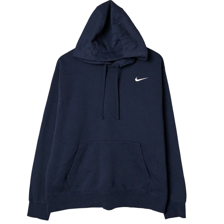 Nike Sweat Pullover Hoodie Men's XL Size cotton navy blue type Vintage Second Hand