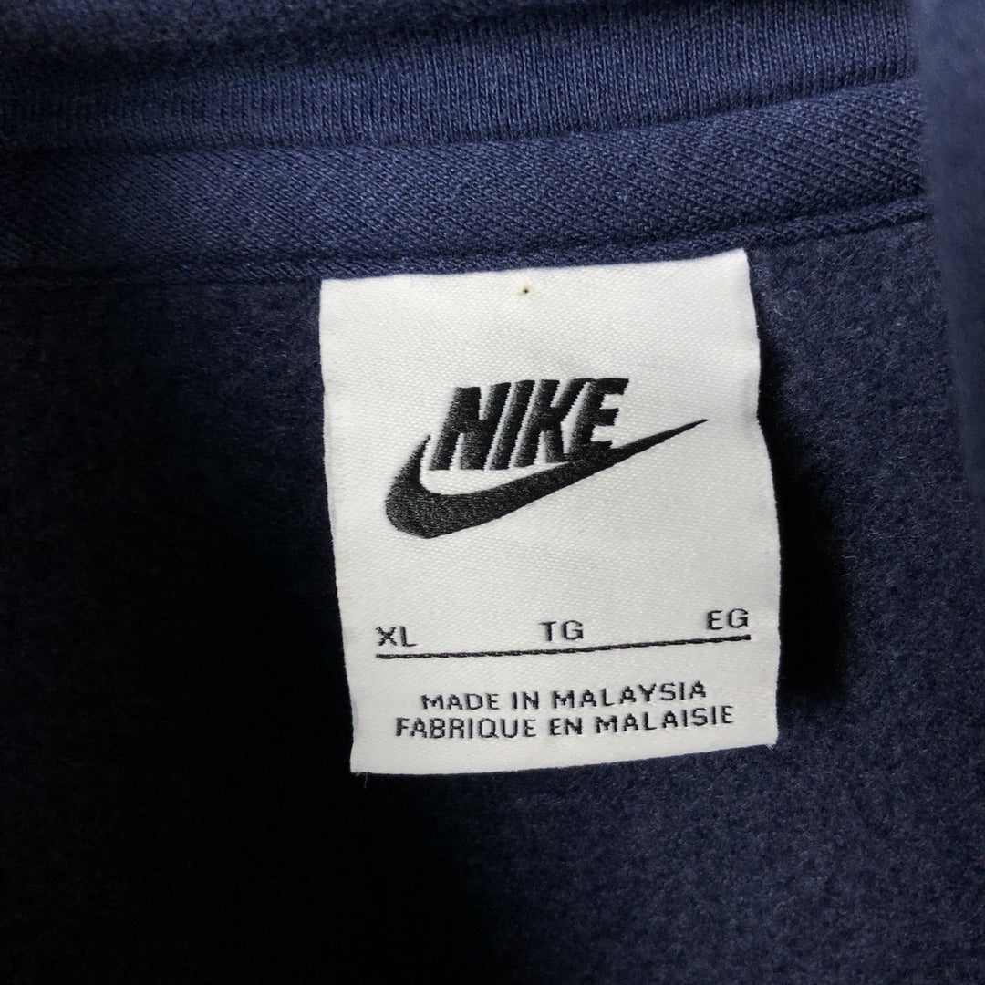 Nike Sweat Pullover Hoodie Men's XL Size cotton navy blue type Vintage Second Hand