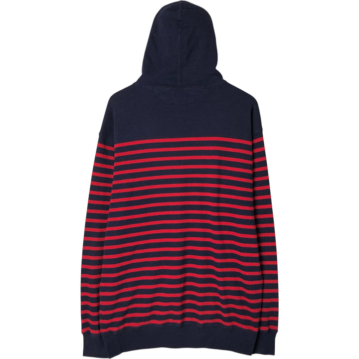 Ralph Lauren POLO RALPH LAUREN Striped Pattern Sweat Pullover Hoodie Men's L size cotton navy blue type Vintage Second Hand