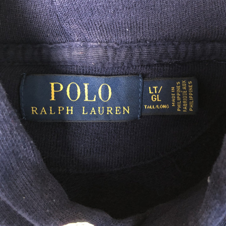 Ralph Lauren POLO RALPH LAUREN Striped Pattern Sweat Pullover Hoodie Men's L size cotton navy blue type Vintage Second Hand