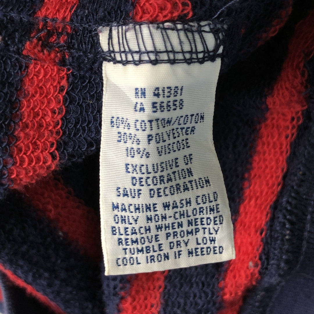 Ralph Lauren POLO RALPH LAUREN Striped Pattern Sweat Pullover Hoodie Men's L size cotton navy blue type Vintage Second Hand