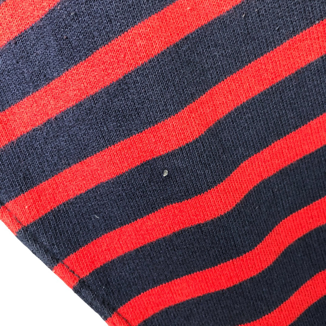 Ralph Lauren POLO RALPH LAUREN Striped Pattern Sweat Pullover Hoodie Men's L size cotton navy blue type Vintage Second Hand