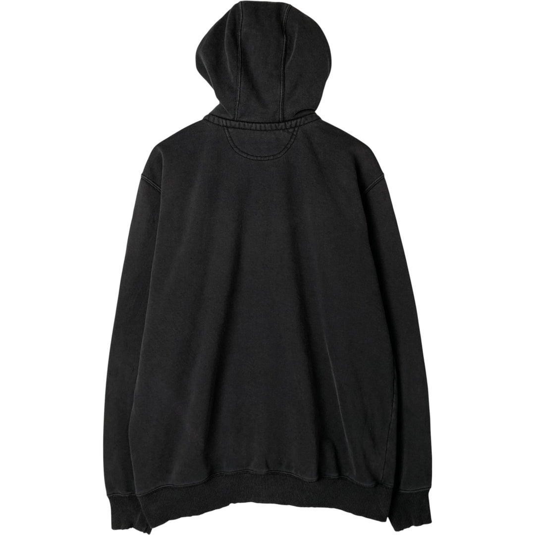 Carhartt ORIGINAL FIT sweatshirt half zip hoodie, men's size L cotton Charcoal Vintage Second Hand