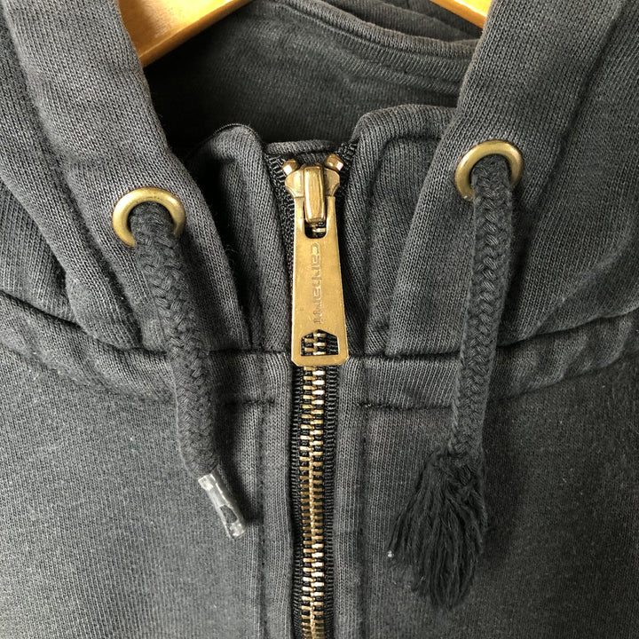Carhartt ORIGINAL FIT sweatshirt half zip hoodie, men's size L cotton Charcoal Vintage Second Hand