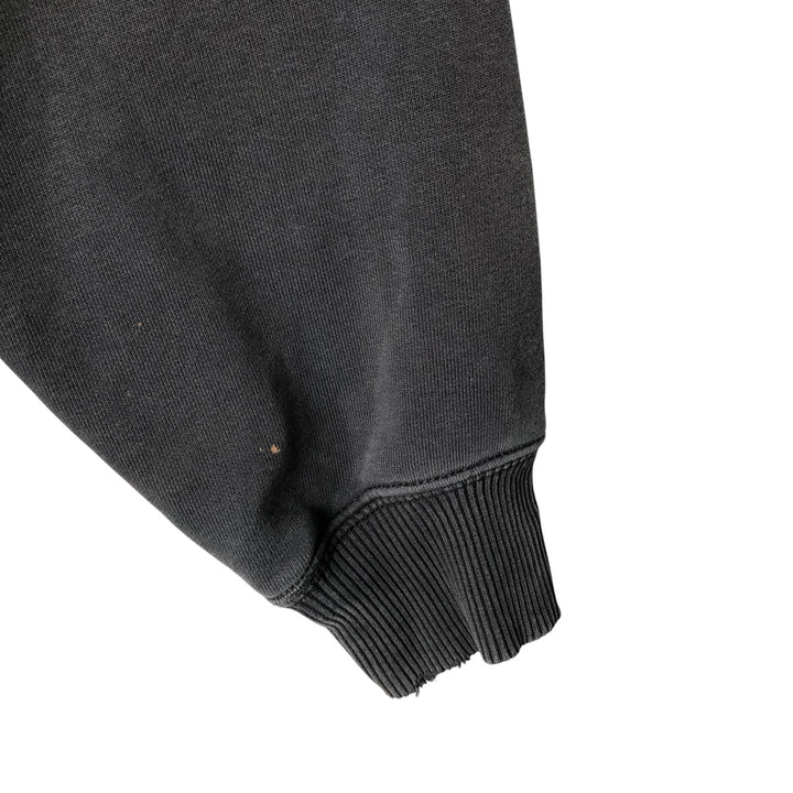 Carhartt ORIGINAL FIT sweatshirt half zip hoodie, men's size L cotton Charcoal Vintage Second Hand