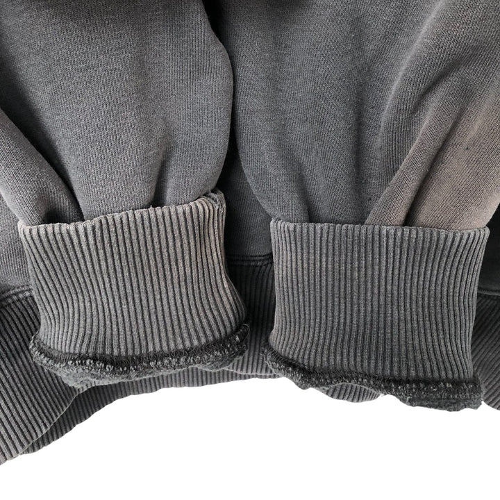 Carhartt ORIGINAL FIT sweatshirt half zip hoodie, men's size L cotton Charcoal Vintage Second Hand