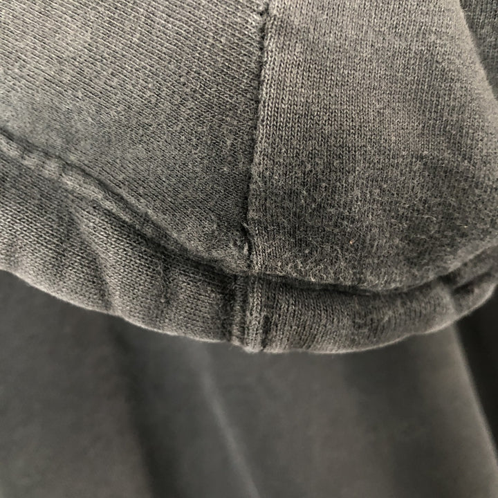 Carhartt ORIGINAL FIT sweatshirt half zip hoodie, men's size L cotton Charcoal Vintage Second Hand