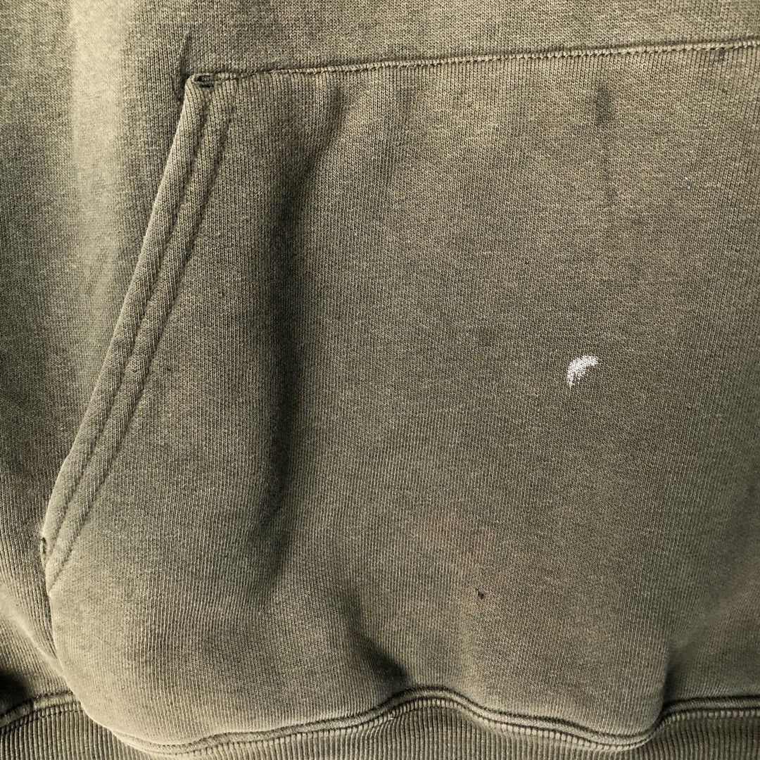 2000'S Carhartt sweatshirt pullover hoodie, men's size XL cotton Khaki type Vintage Second Hand