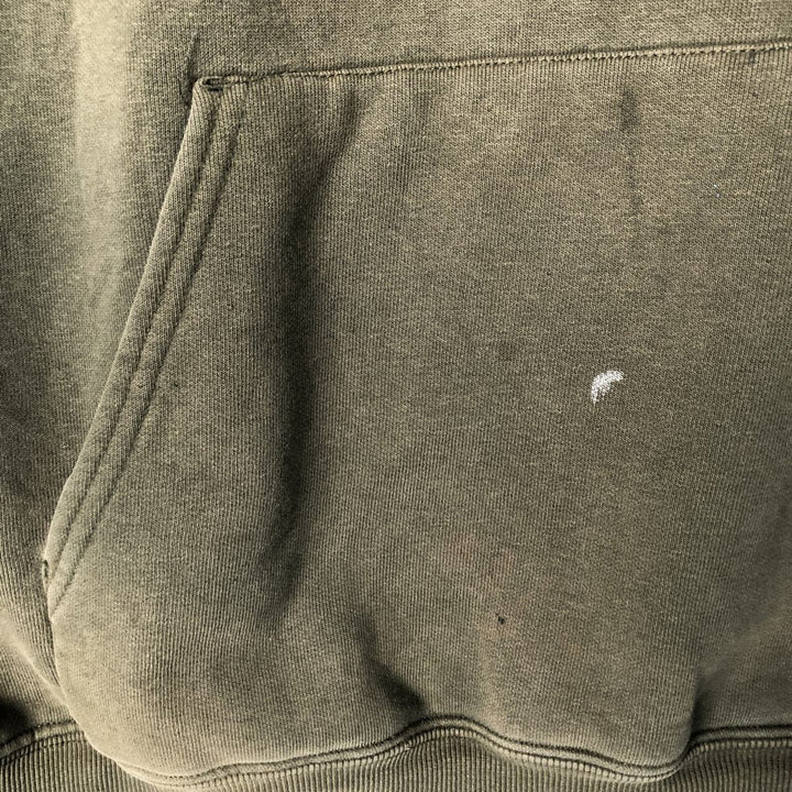 2000'S Carhartt sweatshirt pullover hoodie, men's size XL cotton Khaki type Vintage Second Hand