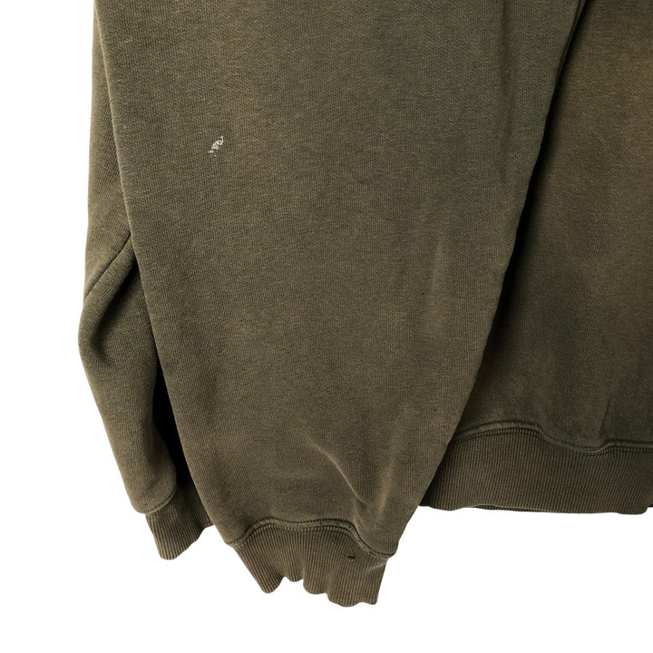 2000'S Carhartt sweatshirt pullover hoodie, men's size XL cotton Khaki type Vintage Second Hand
