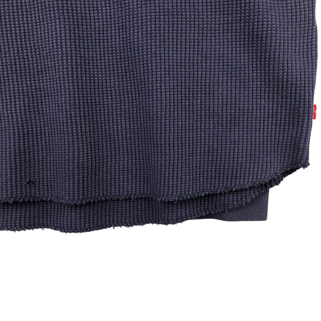 Levi's Relaxed Thermal Long T-Shirt, Waffle, Men's Size Small cotton navy blue type Vintage Second Hand