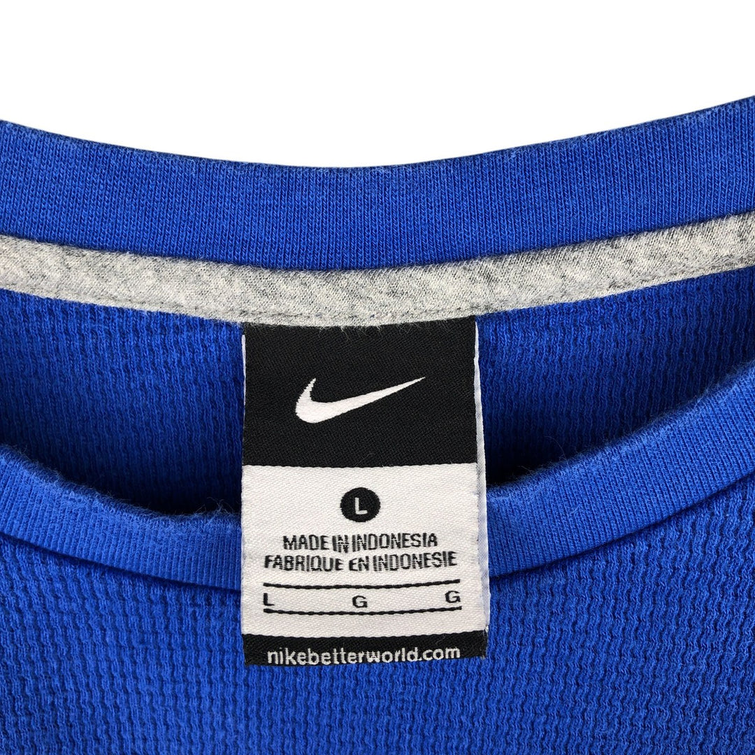 Nike Thermal Long T-Shirt, Men's Size L cotton blue type Vintage Second Hand