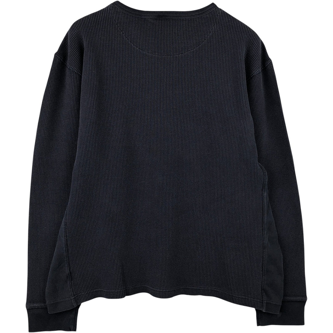 GAP Thermal Long T-Shirt, Waffle, Men's Size L cotton navy blue type Vintage Second Hand