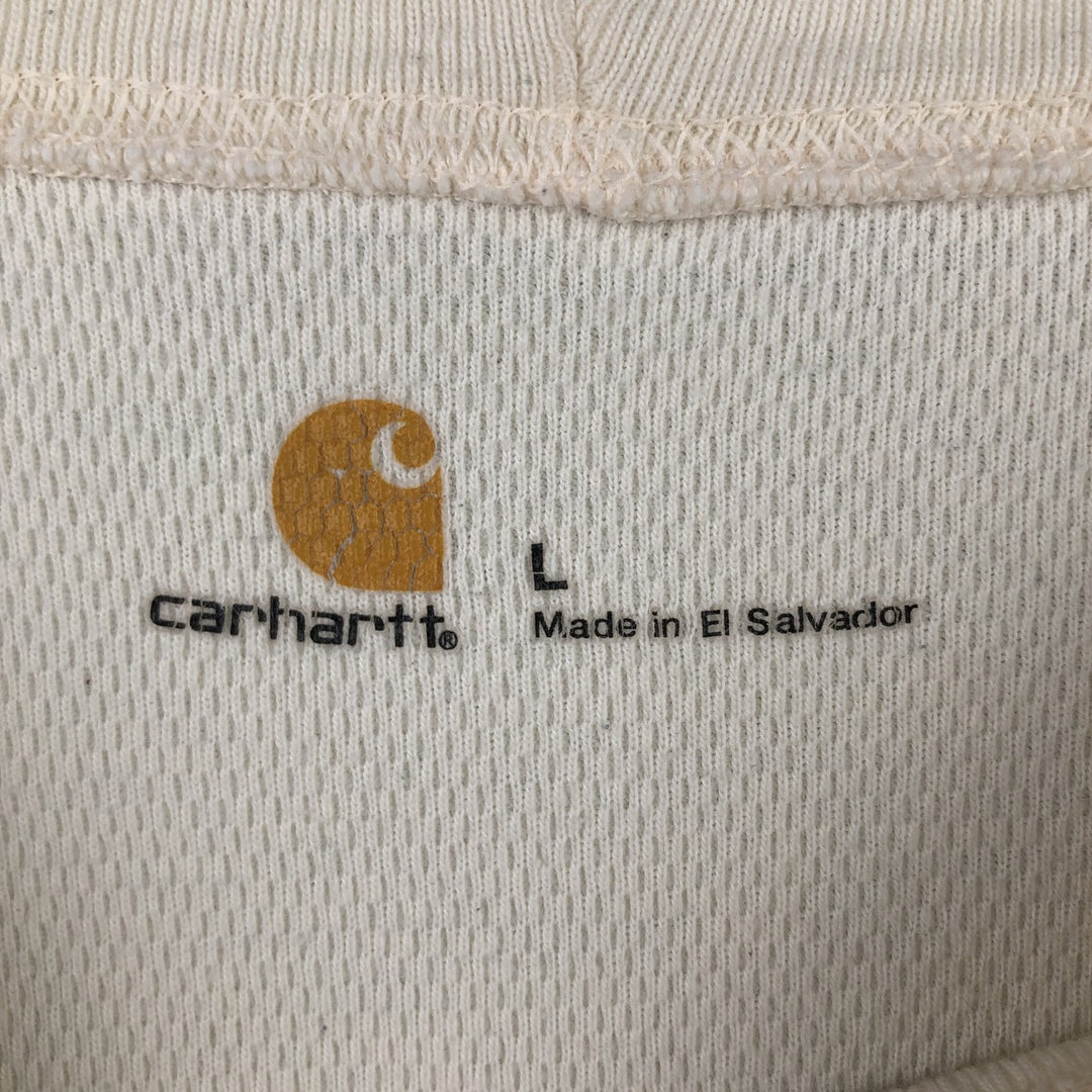 Carhartt Thermal Ron T-shirt, Honeycomb, Men's L size cotton Beige type Vintage Second Hand