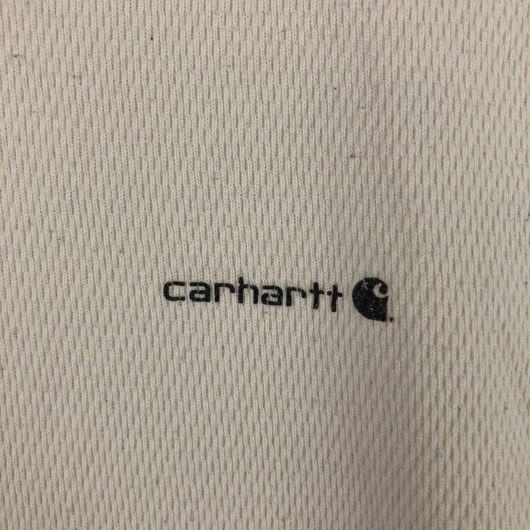 Carhartt Thermal Ron T-shirt, Honeycomb, Men's L size cotton Beige type Vintage Second Hand