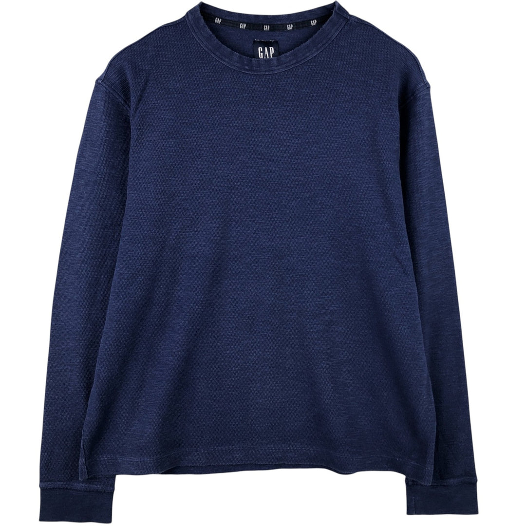 GAP Thermallon T-shirt, Honeycomb, Men's L size cotton navy blue type Vintage Second Hand