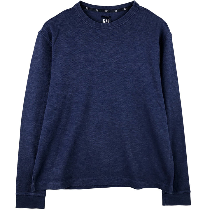 GAP Thermallon T-shirt, Honeycomb, Men's L size cotton navy blue type Vintage Second Hand