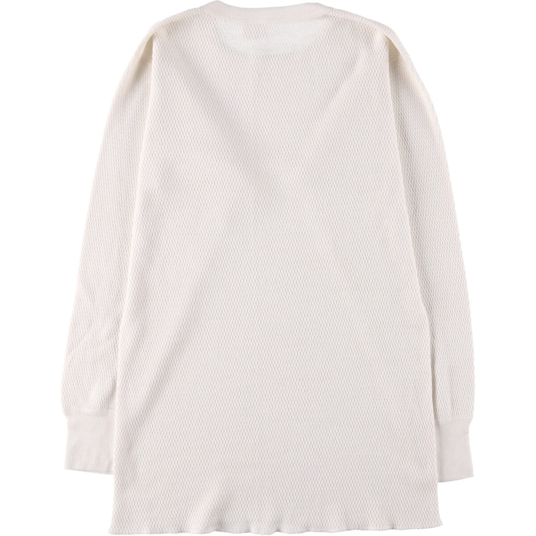 Vintage 1970'S HEAT-LOK Thermal Long Sleeve T-Shirt, Honeycomb, Men's Size L polyester white type Vintage Second Hand