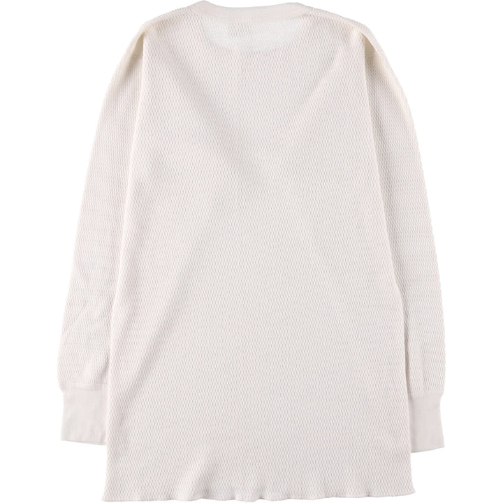 Vintage 1970'S HEAT-LOK Thermal Long Sleeve T-Shirt, Honeycomb, Men's Size L polyester white type Vintage Second Hand