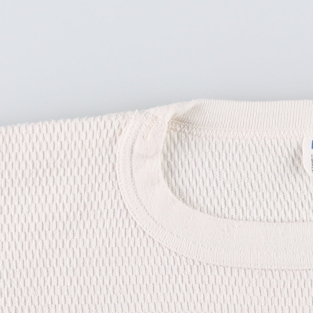 Vintage 1970'S HEAT-LOK Thermal Long Sleeve T-Shirt, Honeycomb, Men's Size L polyester white type Vintage Second Hand