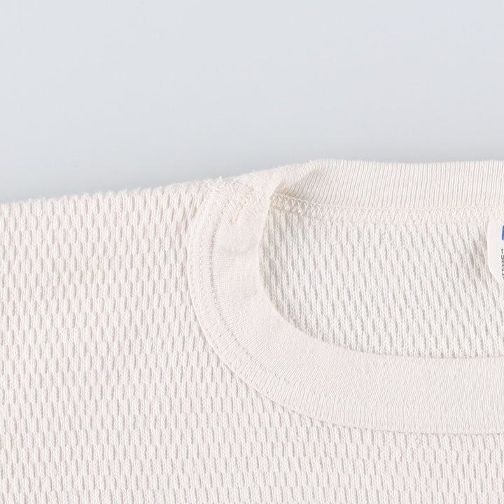 Vintage 1970'S HEAT-LOK Thermal Long Sleeve T-Shirt, Honeycomb, Men's Size L polyester white type Vintage Second Hand