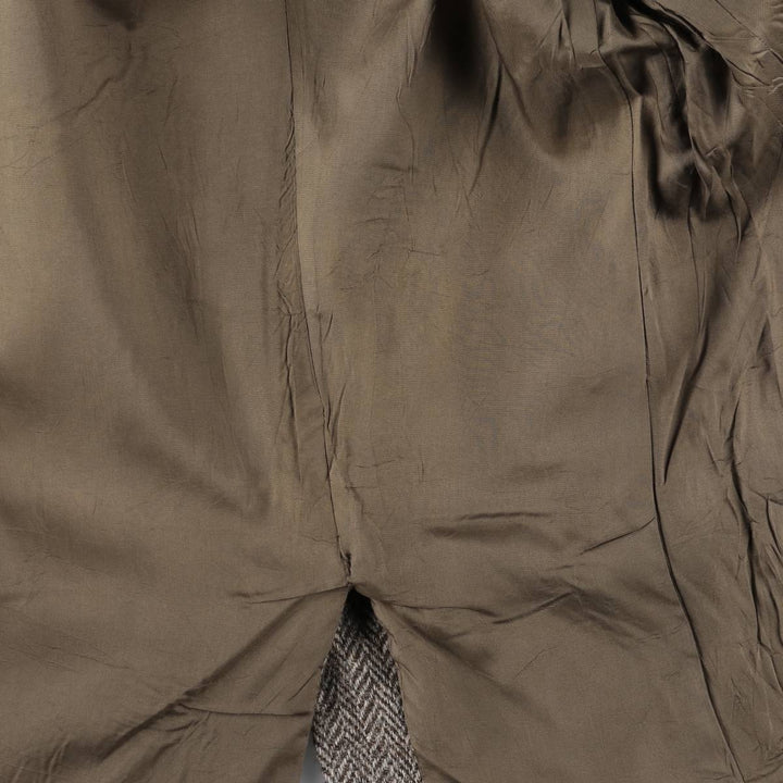 TIP TOP Leishman Harris Tweed Herringbone Wool Tailored Jacket, Made in Canada, Men's Size Medium wool gray type Vintage Second Hand