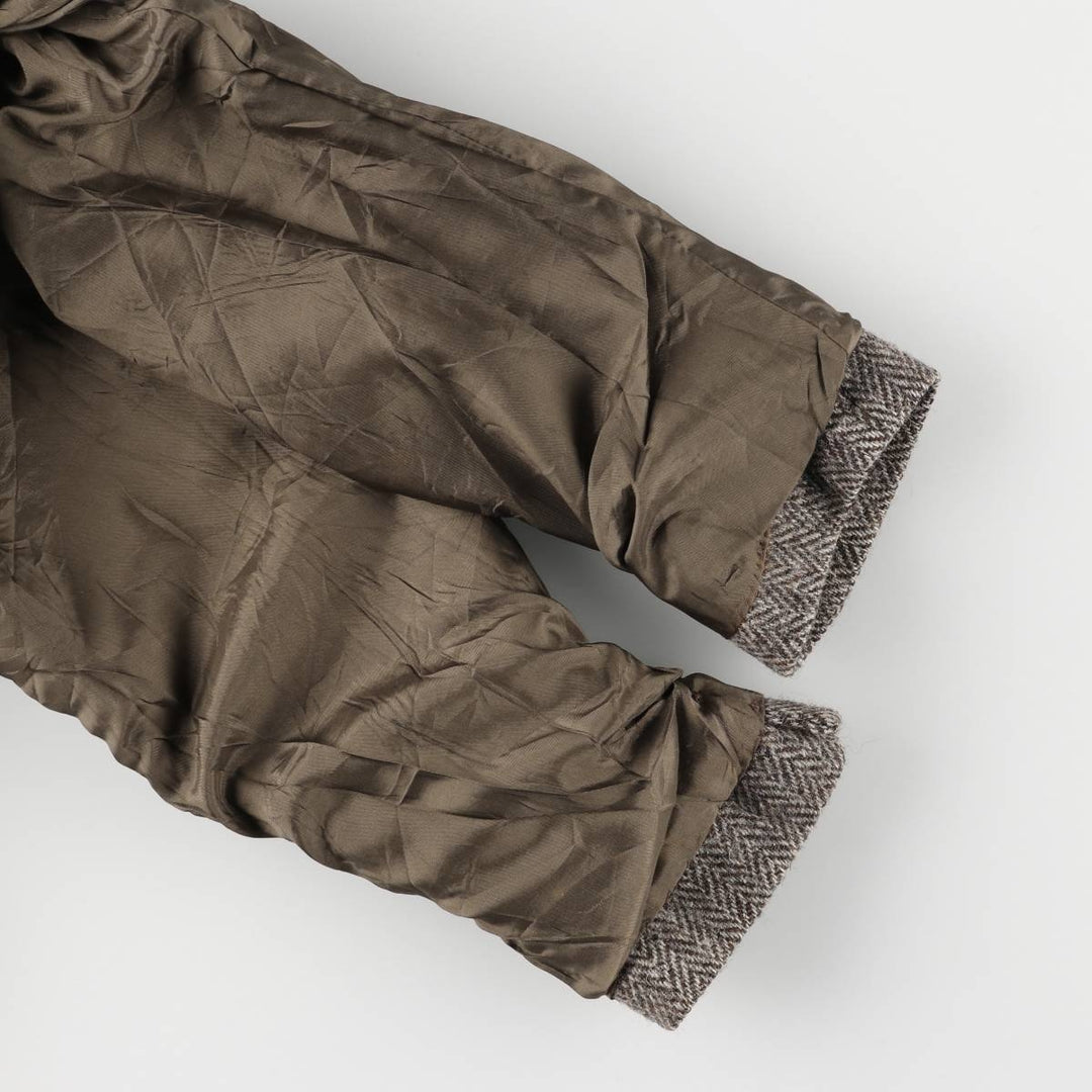 TIP TOP Leishman Harris Tweed Herringbone Wool Tailored Jacket, Made in Canada, Men's Size Medium wool gray type Vintage Second Hand