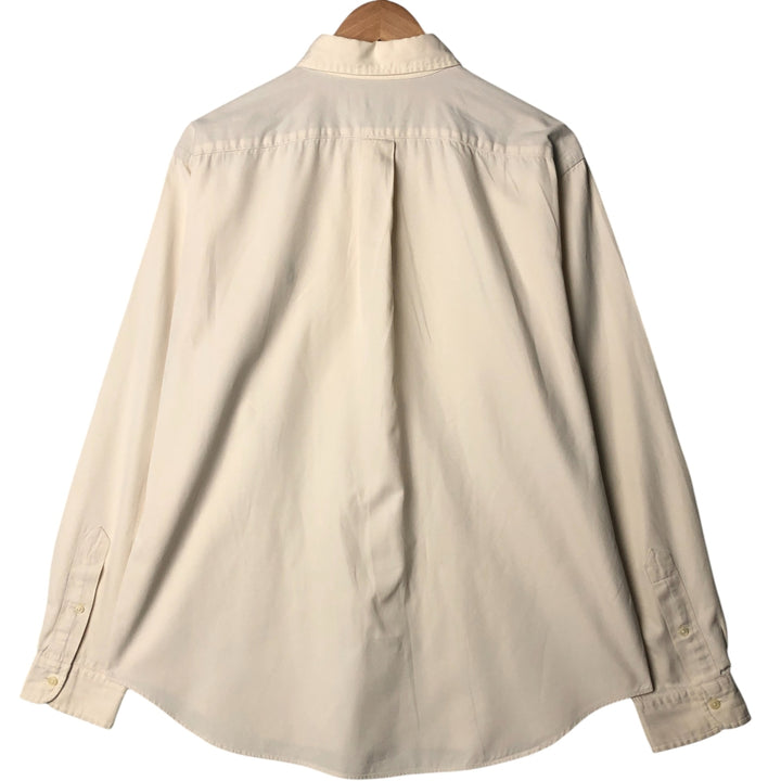 Ralph Lauren Classic Fit Long Sleeve Button Down Shirt, Men's Size L cotton pale white type Vintage Second Hand