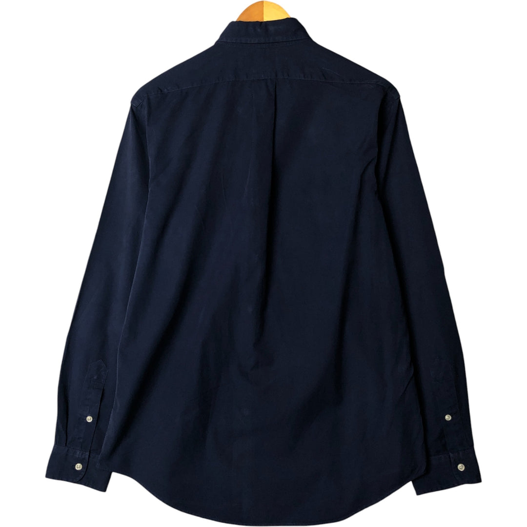 Ralph Lauren POLO by Ralph Lauren CUSTOM FIT long-sleeved button-down shirt, men's size M cotton navy blue type Vintage Second Hand