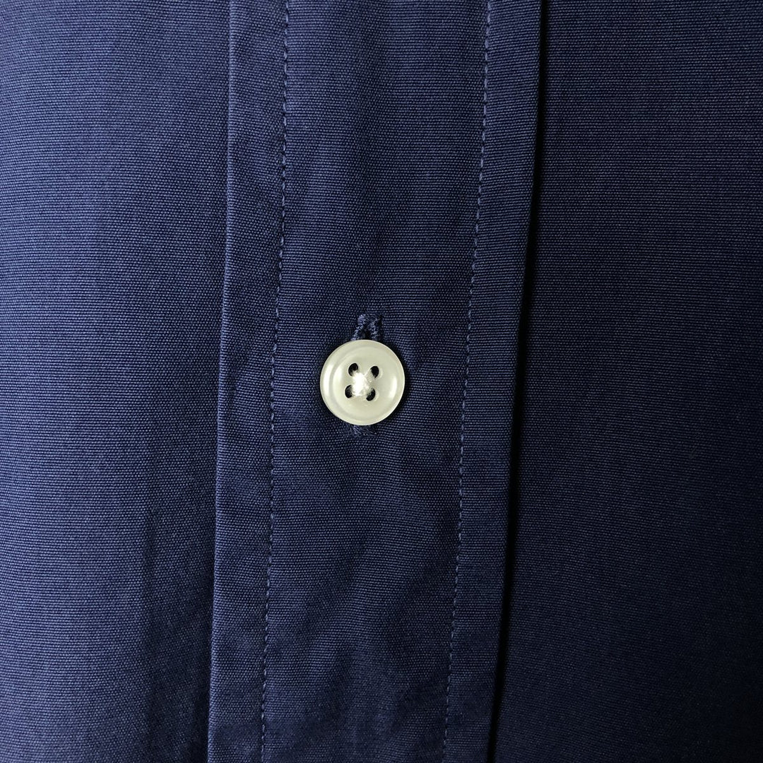 Ralph Lauren POLO by Ralph Lauren CUSTOM FIT long-sleeved button-down shirt, men's size M cotton navy blue type Vintage Second Hand