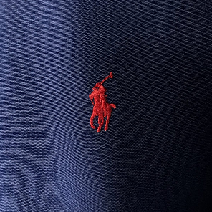 Ralph Lauren POLO by Ralph Lauren CUSTOM FIT long-sleeved button-down shirt, men's size M cotton navy blue type Vintage Second Hand