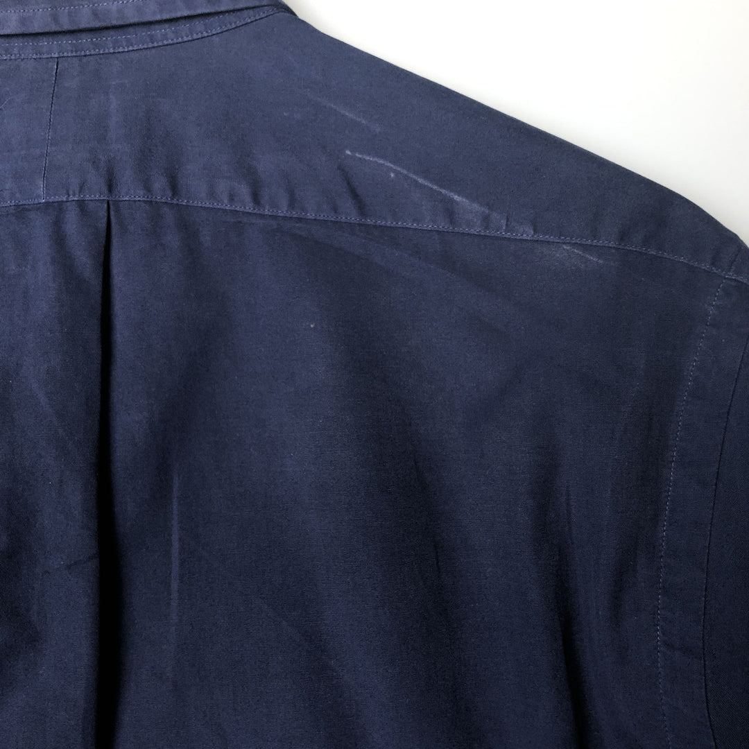 Ralph Lauren POLO by Ralph Lauren CUSTOM FIT long-sleeved button-down shirt, men's size M cotton navy blue type Vintage Second Hand