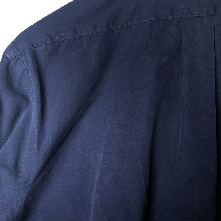 Ralph Lauren POLO by Ralph Lauren CUSTOM FIT long-sleeved button-down shirt, men's size M cotton navy blue type Vintage Second Hand