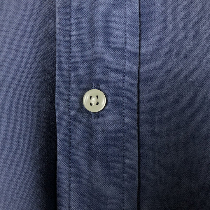 Ralph Lauren POLO by Ralph Lauren CUSTOM FIT long-sleeved button-down shirt, men's size M cotton blue type Vintage Second Hand