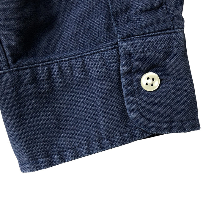 Ralph Lauren POLO by Ralph Lauren CUSTOM FIT long-sleeved button-down shirt, men's size M cotton blue type Vintage Second Hand