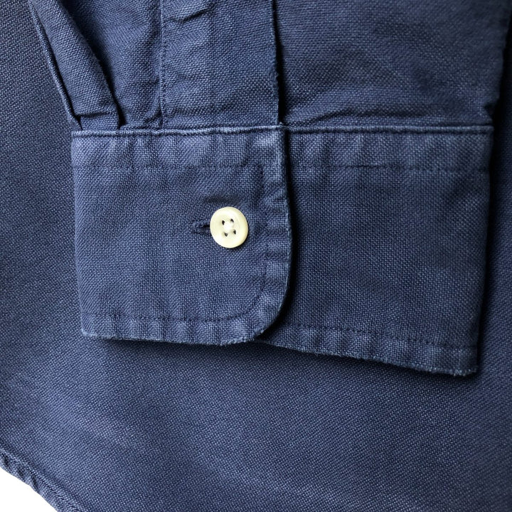 Ralph Lauren POLO by Ralph Lauren CUSTOM FIT long-sleeved button-down shirt, men's size M cotton blue type Vintage Second Hand