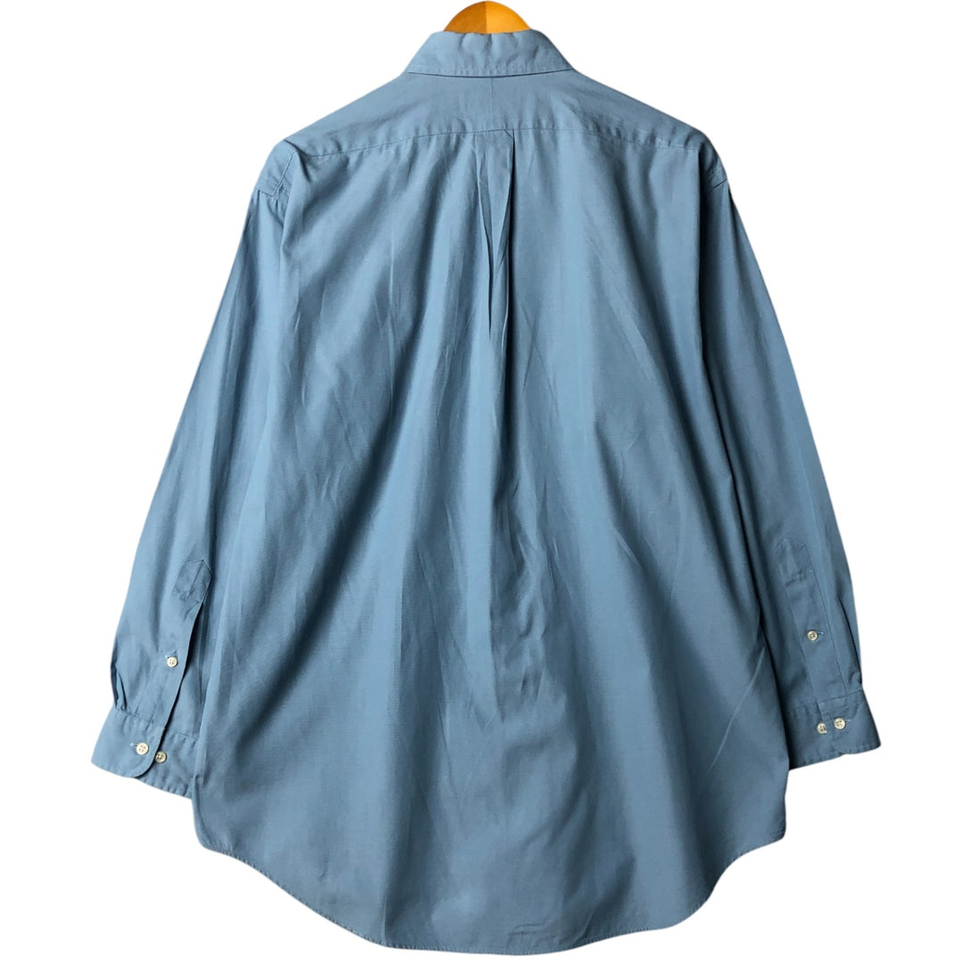 Ralph Lauren YARMOUTH long sleeve button down shirt, men's size L cotton Blue type light blue Vintage Second Hand