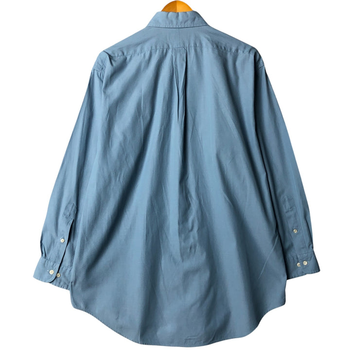 Ralph Lauren YARMOUTH long sleeve button down shirt, men's size L cotton Blue type light blue Vintage Second Hand