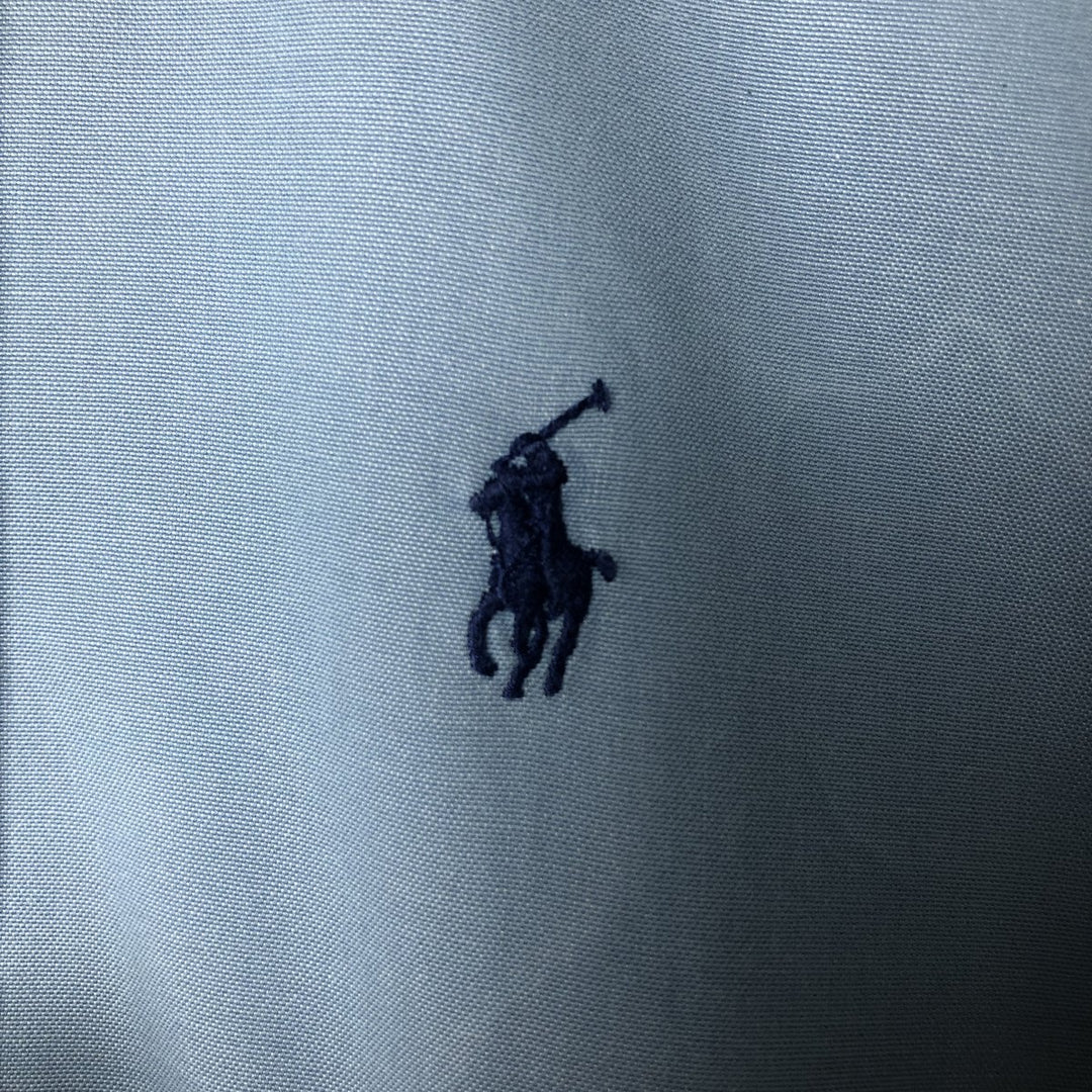 Ralph Lauren YARMOUTH long sleeve button down shirt, men's size L cotton Blue type light blue Vintage Second Hand