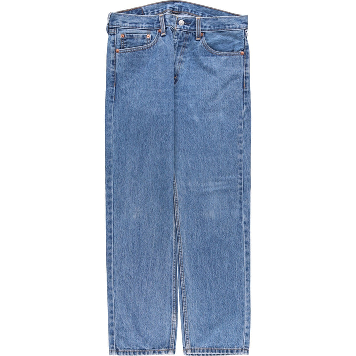 Levi's 505 tapered denim pants for men, size W34 cotton blue type Vintage Second Hand