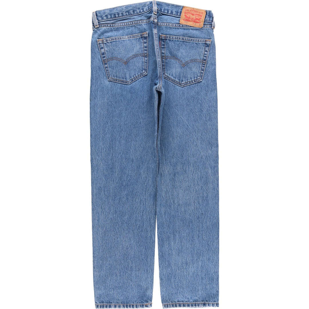 Levi's 505 tapered denim pants for men, size W34 cotton blue type Vintage Second Hand