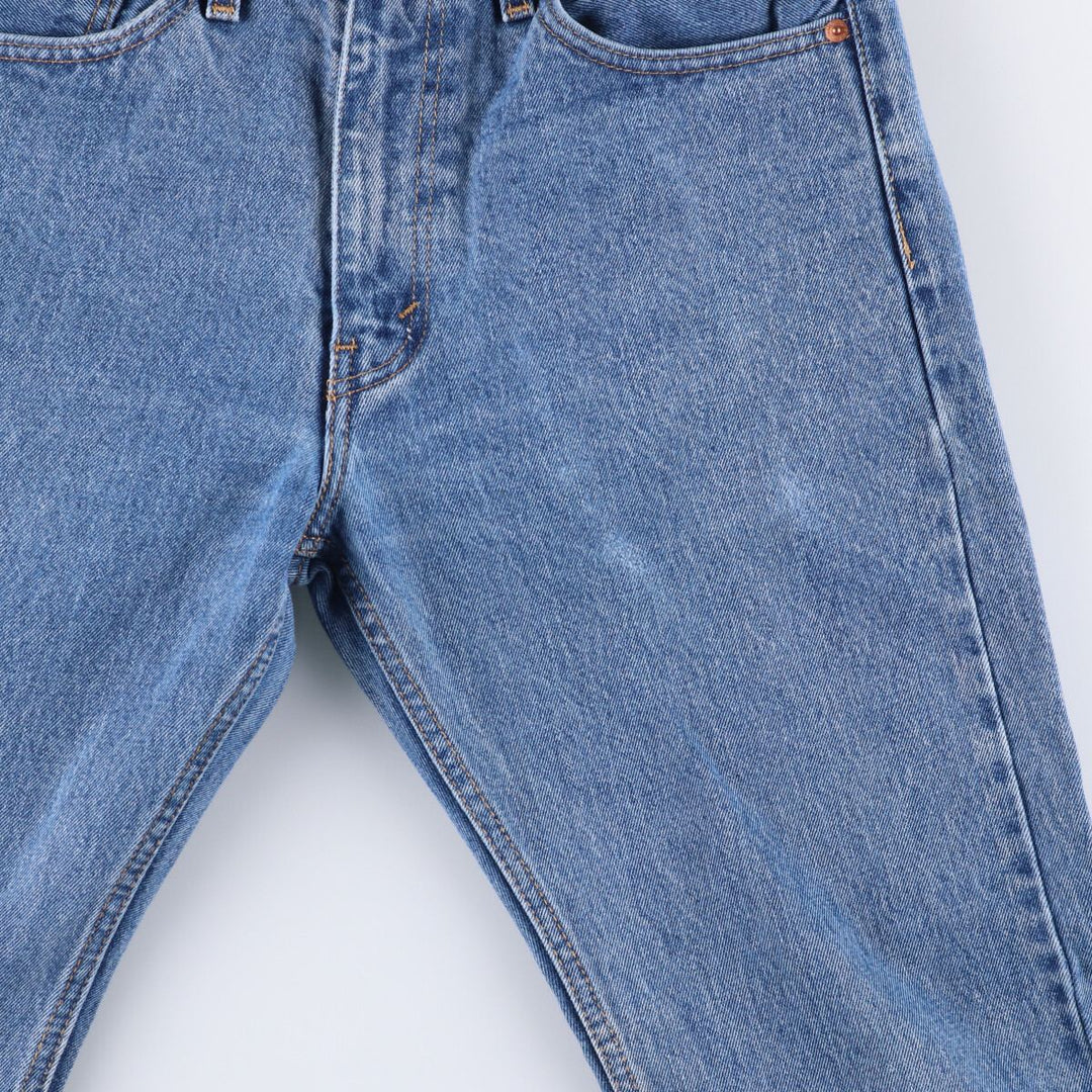 Levi's 505 tapered denim pants for men, size W34 cotton blue type Vintage Second Hand