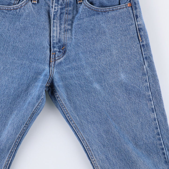 Levi's 505 tapered denim pants for men, size W34 cotton blue type Vintage Second Hand