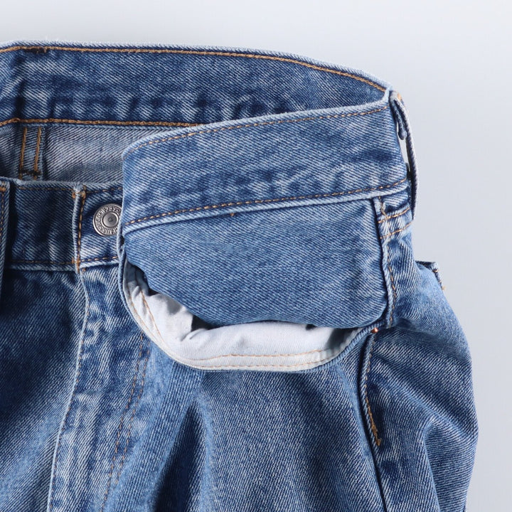 Levi's 505 tapered denim pants for men, size W34 cotton blue type Vintage Second Hand