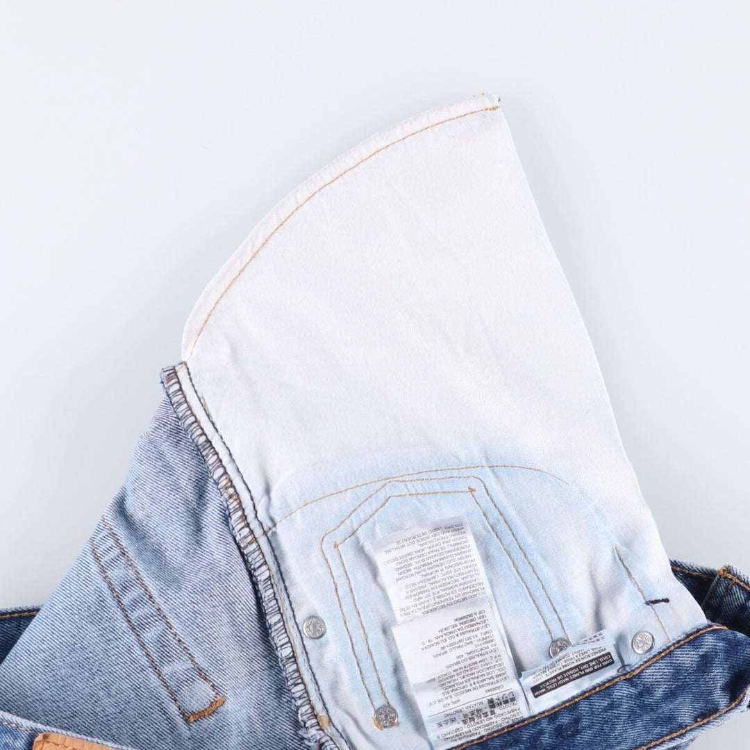 Levi's 505 tapered denim pants for men, size W34 cotton blue type Vintage Second Hand