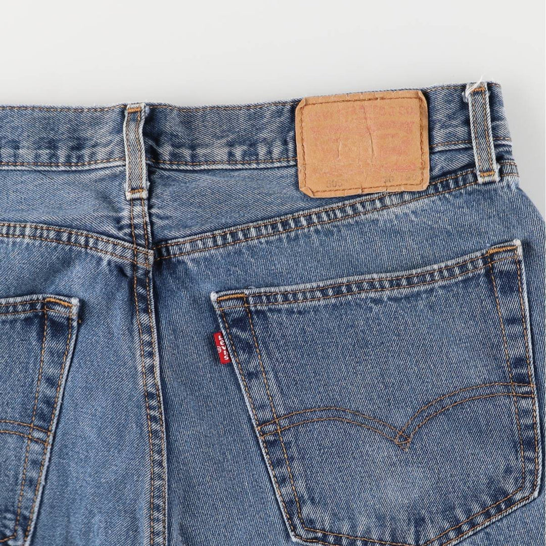 Levi's 505 tapered denim pants for men, equivalent to w35 cotton blue type Vintage Second Hand