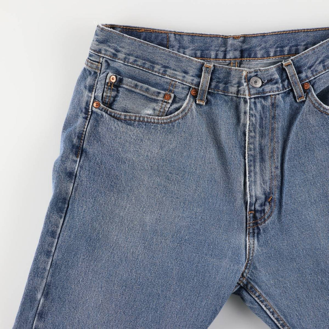 Levi's 505 tapered denim pants for men, equivalent to w35 cotton blue type Vintage Second Hand