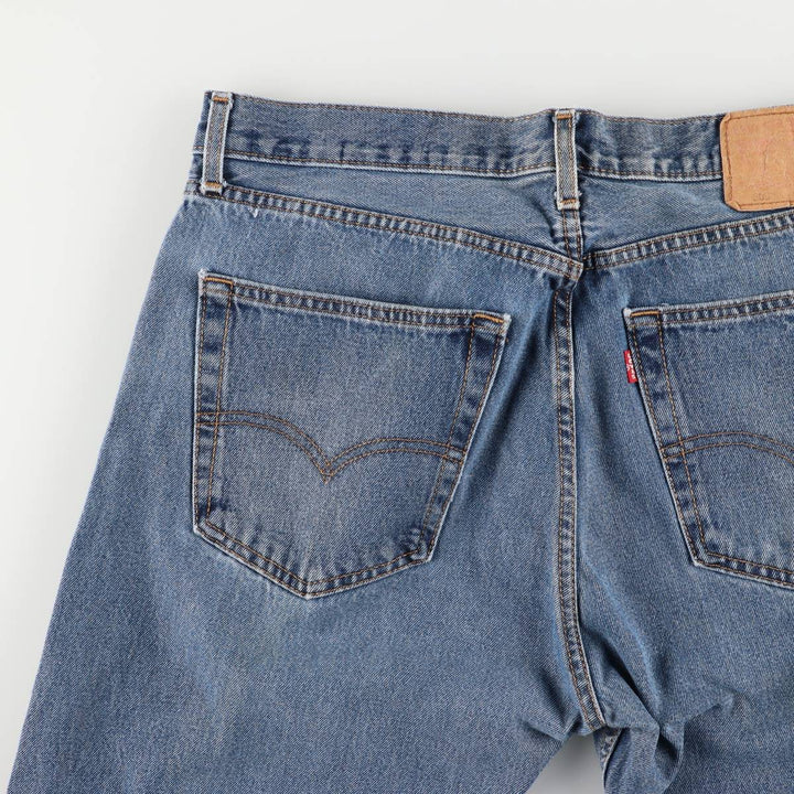 Levi's 505 tapered denim pants for men, equivalent to w35 cotton blue type Vintage Second Hand