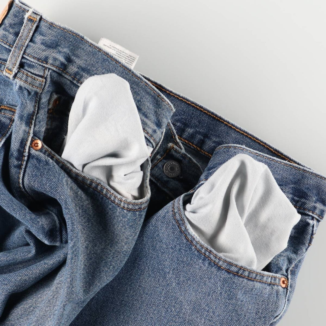Levi's 505 tapered denim pants for men, equivalent to w35 cotton blue type Vintage Second Hand