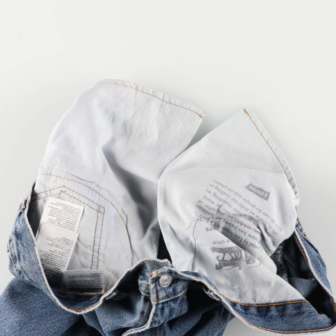 Levi's 505 tapered denim pants for men, equivalent to w35 cotton blue type Vintage Second Hand